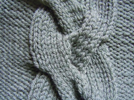 free knitting pattern; giant braid cable stitch